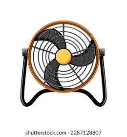 air electric fan cartoon. ventilator wind, cool summer air electric fan sign. isolated symbol vector illustration