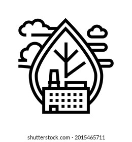 air emissions and ambient air quality line icon vector. air emissions and ambient air quality sign. isolated contour symbol black illustration