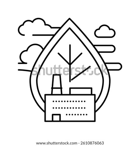 air emissions and ambient air quality line icon vector. air emissions and ambient air quality sign. isolated contour symbol black illustration