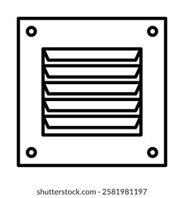 Air exhauster icon Black and white logo