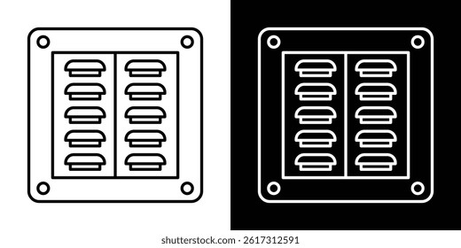 Air exhauster icon vector for web and mobile app. Symbol isolated.