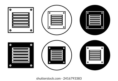 Air exhauster vector icon set collection. Air exhauster Outline flat Icon.