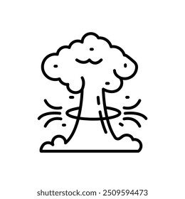 Air Explosion Outline Icon, Vector illustration