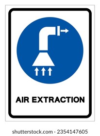 Air Extraction Symbol Sign, Vector Illustration, Isolate On White Background Label. EPS10 