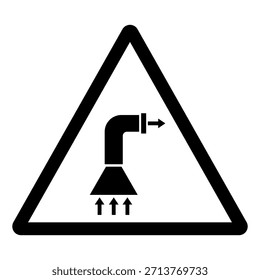 Señal De Símbolo De Extracción De Aire, Ilustración vectorial, Aislar En La Etiqueta De Fondo Blanco. EPS10 