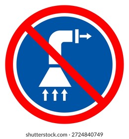 Signo del símbolo de la extracción del aire, Ilustración vectorial, aislado en la etiqueta blanca del fondo.EPS10 