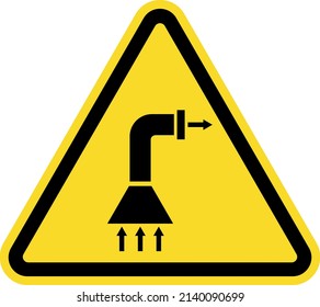 Air extraction warning sign. Industrial Safety signs and symbols.