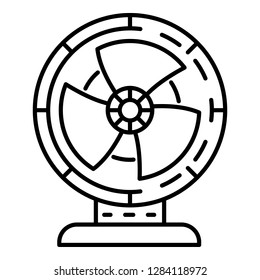 Air fan icon. Outline air fan vector icon for web design isolated on white background