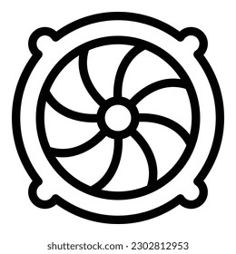Air fan icon outline vector. Dirt clean. Filter dust