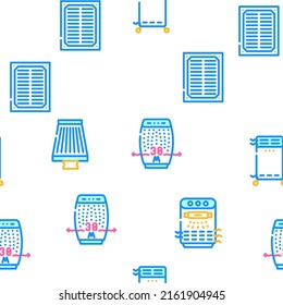 Air Filter Accessory Vector Seamless Pattern Color Line Illustration