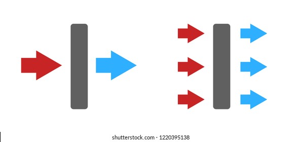 air filter with bacteria and dust vector icon