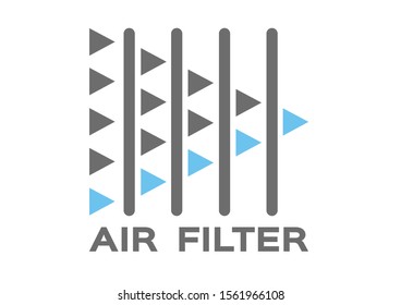 air filter with bacteria and dust vector