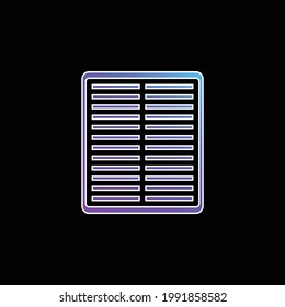 Icono del vector de gradiente azul del filtro de aire