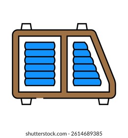 air filter car mechanic line icon vector. air filter car mechanic sign. isolated symbol illustration