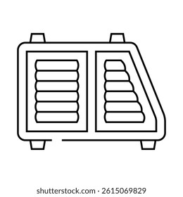 air filter car mechanic line icon vector. air filter car mechanic sign. isolated contour symbol black illustration