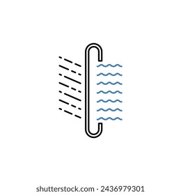 air filter concept line icon. Simple element illustration. air filter concept outline symbol design.