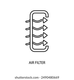 air filter concept line icon. Simple element illustration. air filter concept outline symbol design.