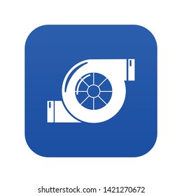 Air filter icon blue vector isolated on white background