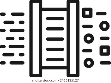 Air filter icon. cleaner purifier airflow illustration.
