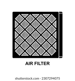 Air filter icon. Air flow filter icon. Air filtration purification isolated on background vector illustration.