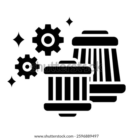 Air Filter Icon in Glyph Dual Color Style. Simple Glyph Icon Vector. Simple Vector Design
