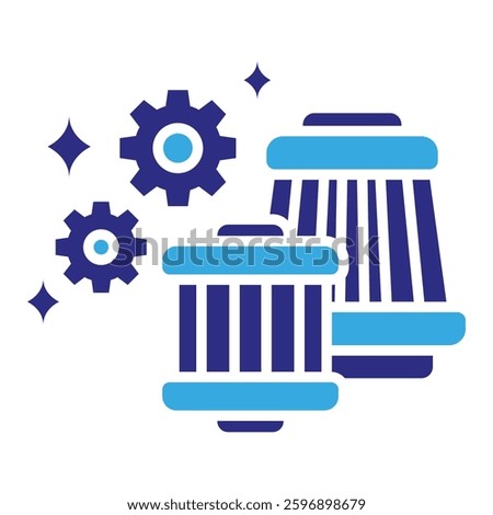 Air Filter Icon in Glyph Dual Color Style. Simple Glyph Icon Vector. Simple Vector Design