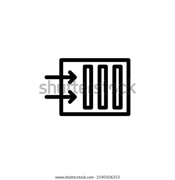 Air Filter Icon. Line Art Style Design\
Isolated On White\
Background