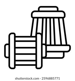 Air Filter icon in Outline Style. Simple Outline Icon Vector. Simple Vector Design