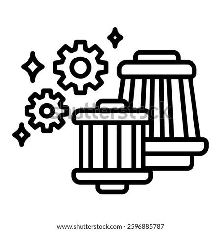 Air Filter icon in Outline Style. Simple Outline Icon Vector. Simple Vector Design