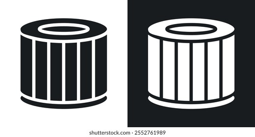 Paquete de iconos de Filtrar de aire en color negro.