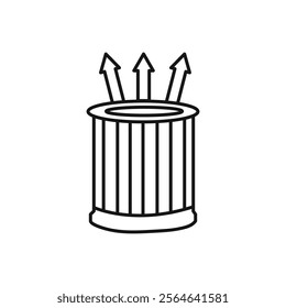 Air filter icon Simple thin line flat symbol