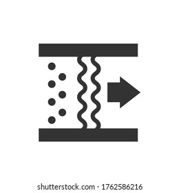 Air filter icon. Solid Particle Filter. Trend style. Vector stock