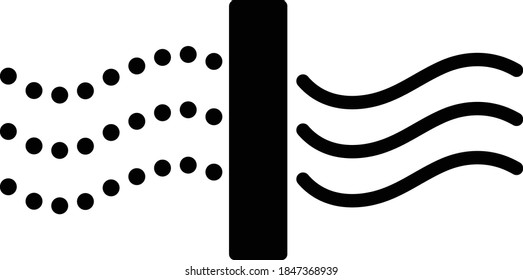 Air filter icon. Solid Particle Filter. Trend style.