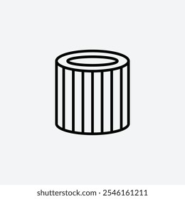 Air filter icon in stroke line.