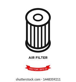 air filter icon in trendy flat style 