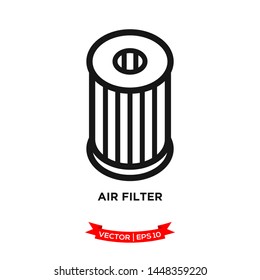 air filter icon in trendy flat style 
