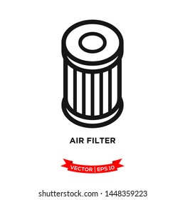 Air Filter Icon In Trendy Flat Style 