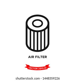 air filter icon in trendy flat style 