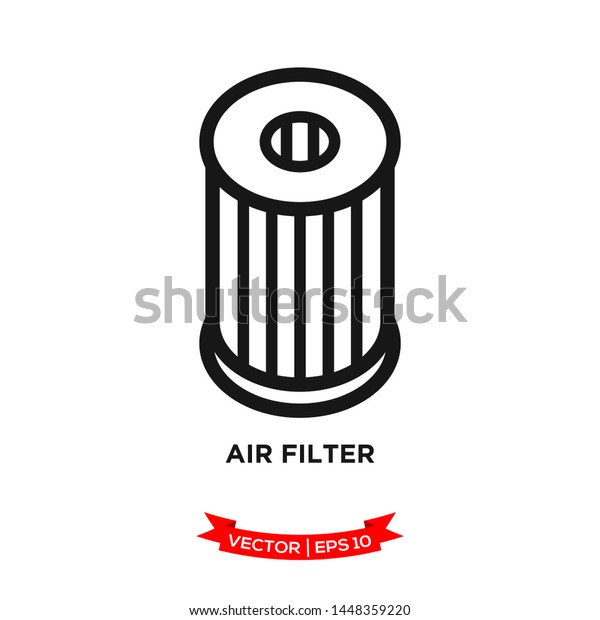 air filter icon in\
trendy flat style 
