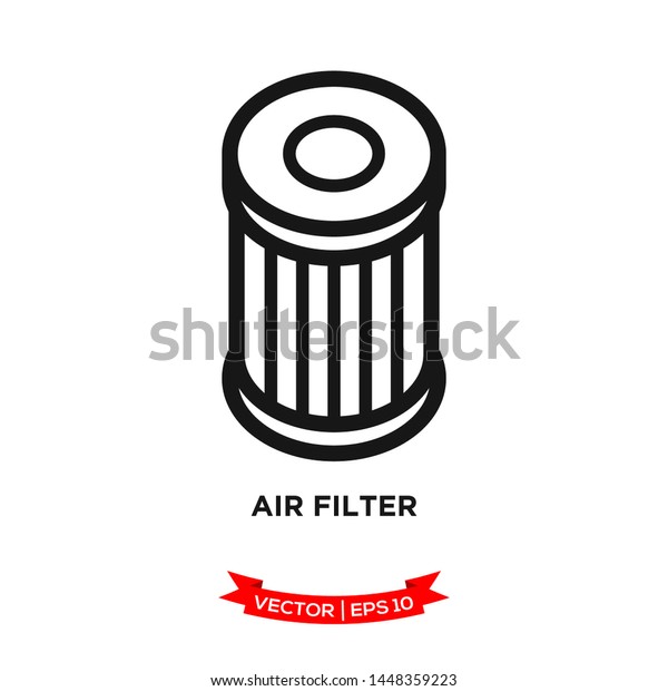 air filter icon in\
trendy flat style 