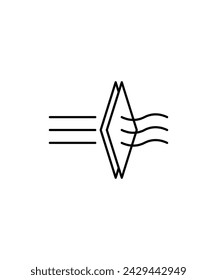 Luftfiltersymbol, Symbol für beste Vektorlinie.
