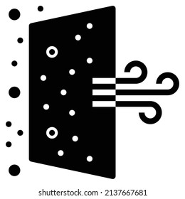 Ilustración vectorial del icono Filtro de aire .