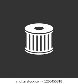 air filter icon vector. air filter sign on black background. air filter icon for web and app