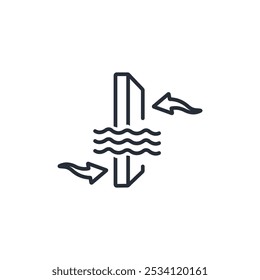 Luchtfilterpictogram. vector.Bewerkbare lijn.lineair stijlteken voor gebruik webontwerp, logo.Symbool illustratie.