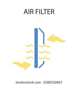 Air filter icon. vector.Editable stroke.linear style sign for use web design,logo.Symbol illustration.