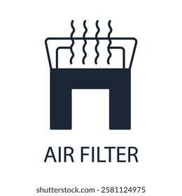Air filter icon. vector.Editable stroke.linear style sign for use web design,logo.Symbol illustration.