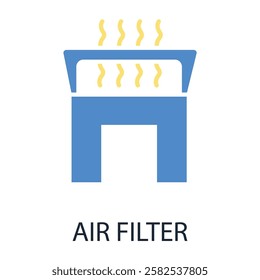Air filter icon. vector.Editable stroke.linear style sign for use web design,logo.Symbol illustration.