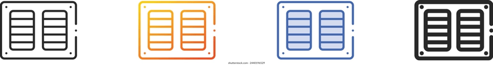 air filter icon.Thin Linear, Gradient, Blue Stroke and bold Style Design Isolated On White Background