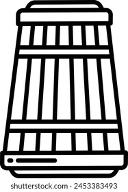 air filter outline icon vector illustration