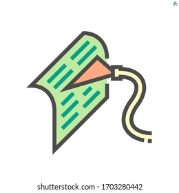 Limpieza de filtros de aire acondicionado por el diseño de iconos vectoriales de agua, 64x64 píxeles perfecto y editable trazo.